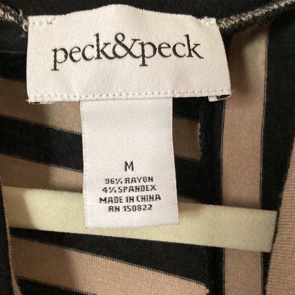 Peck & Peck Striped asymmetrical tunic, med. - Picture 2 of 4